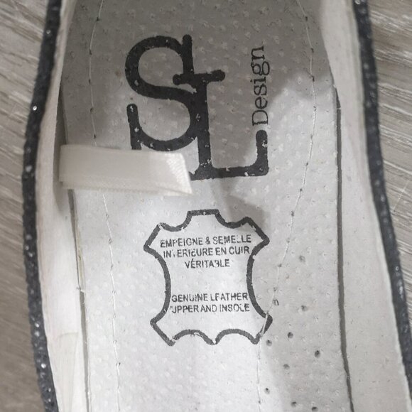 SL Design Ladies Size 37 Navy with White Sole Lightweight Slip On Flats - Picture 4 of 7